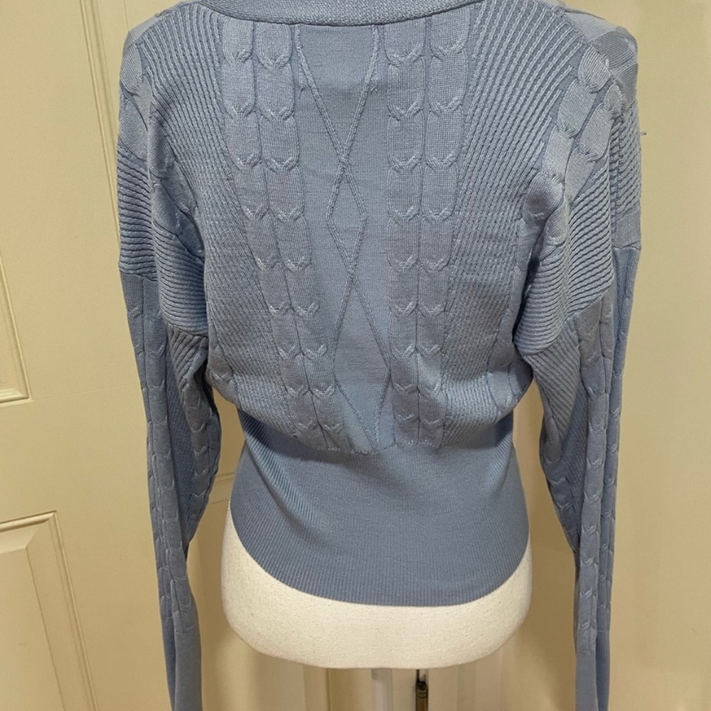 Pink Rose Surplice Sweater - Picture 3 of 6